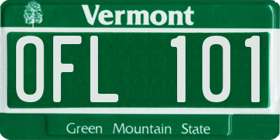 VT license plate OFL101