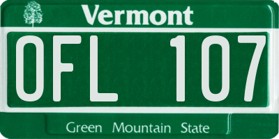 VT license plate OFL107