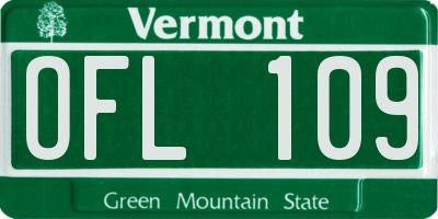 VT license plate OFL109