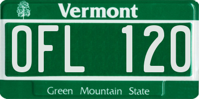 VT license plate OFL120