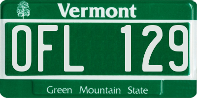 VT license plate OFL129