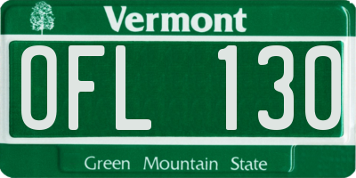 VT license plate OFL130