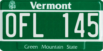 VT license plate OFL145