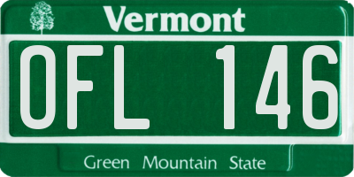 VT license plate OFL146