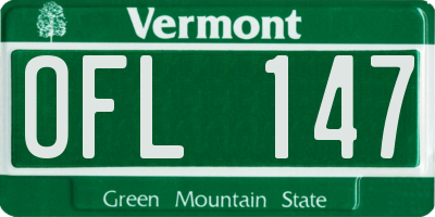 VT license plate OFL147