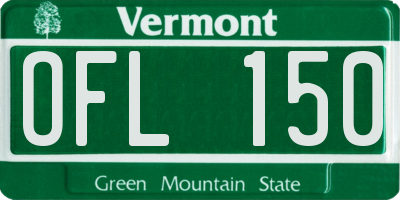 VT license plate OFL150