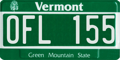 VT license plate OFL155
