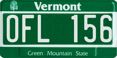 VT license plate OFL156