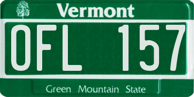 VT license plate OFL157