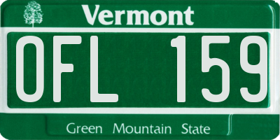 VT license plate OFL159