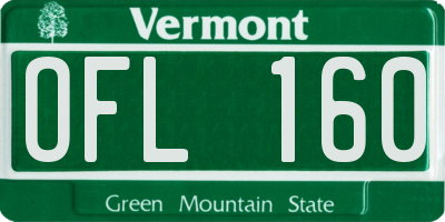 VT license plate OFL160