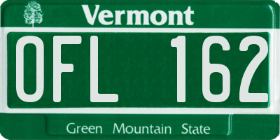 VT license plate OFL162