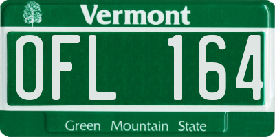 VT license plate OFL164