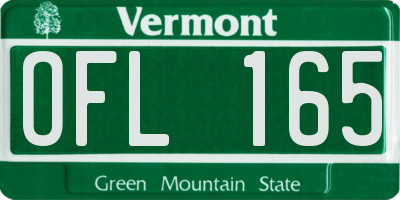 VT license plate OFL165
