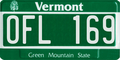 VT license plate OFL169