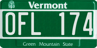 VT license plate OFL174