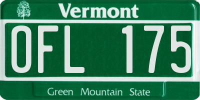 VT license plate OFL175