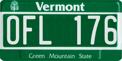 VT license plate OFL176