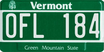 VT license plate OFL184