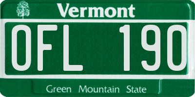 VT license plate OFL190