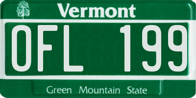 VT license plate OFL199