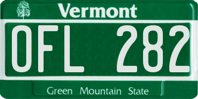 VT license plate OFL282