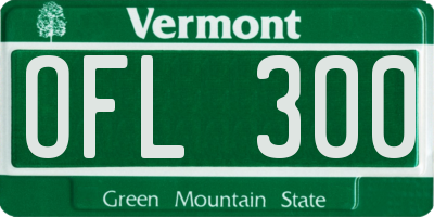 VT license plate OFL300