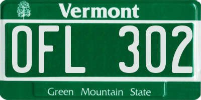 VT license plate OFL302