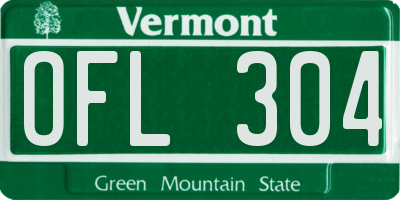 VT license plate OFL304