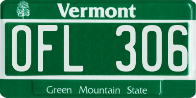 VT license plate OFL306