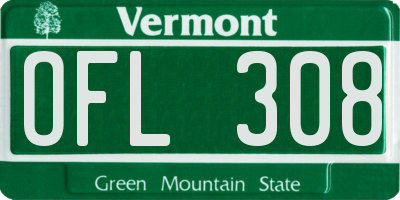 VT license plate OFL308