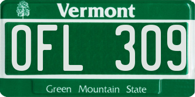 VT license plate OFL309