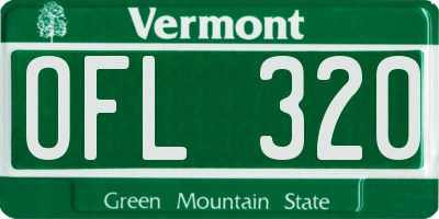 VT license plate OFL320