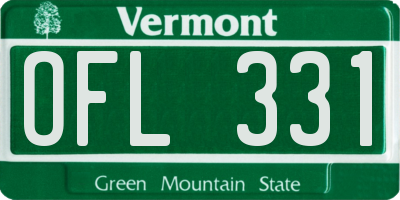 VT license plate OFL331