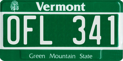 VT license plate OFL341