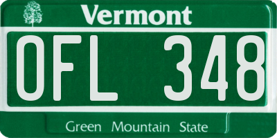 VT license plate OFL348