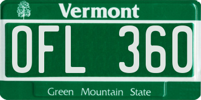 VT license plate OFL360
