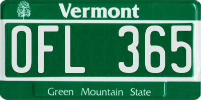 VT license plate OFL365