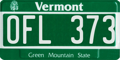 VT license plate OFL373