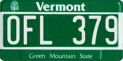 VT license plate OFL379