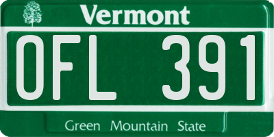 VT license plate OFL391