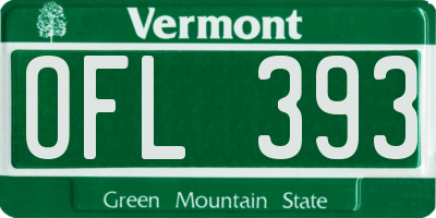 VT license plate OFL393