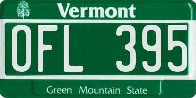 VT license plate OFL395