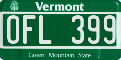 VT license plate OFL399
