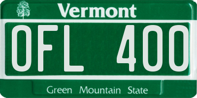 VT license plate OFL400