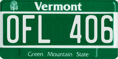 VT license plate OFL406