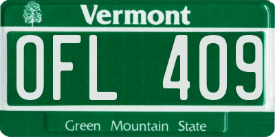 VT license plate OFL409
