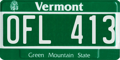 VT license plate OFL413