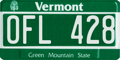 VT license plate OFL428