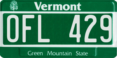 VT license plate OFL429